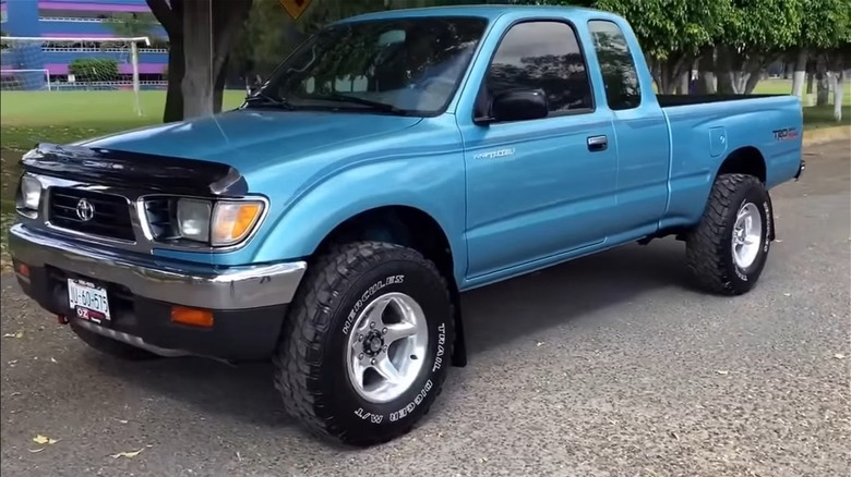 blue 1995 Toyota Tacoma TRD 3.4L V6 parked on the street