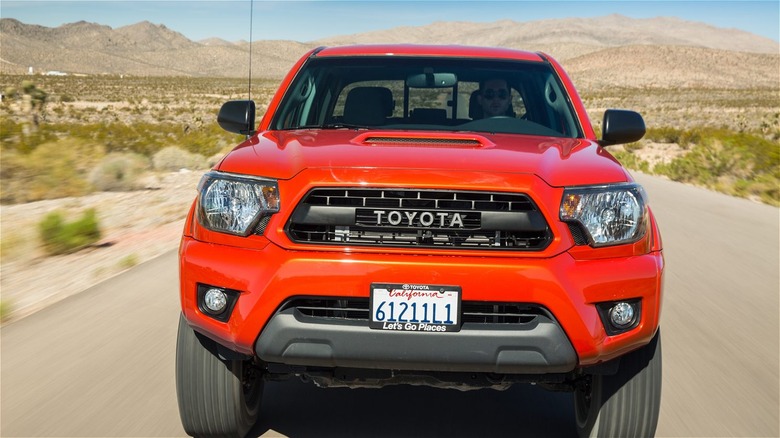 orange 2015 Toyota Tacoma TRD Pro