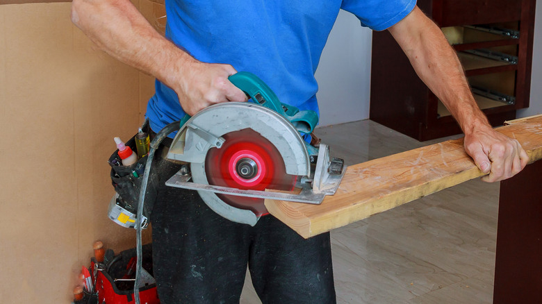 Using a circular saw