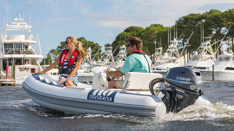 people riding in boat