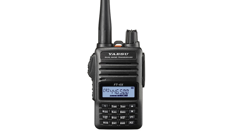 Yaesu FT-4XR on white background