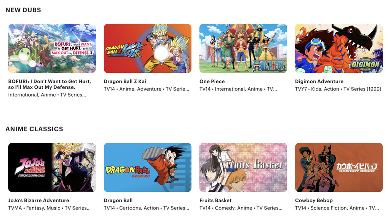 Hulu anime options