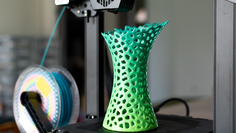 Multicolored 3D printed vase