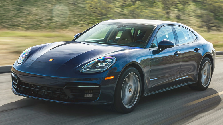 Porsche Panamera driving road