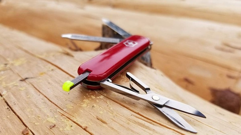 Firefly fire starter on SAK