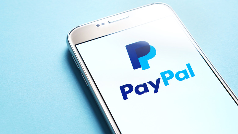 phone with PayPal logo