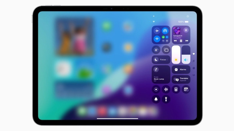 Control Center on iPad