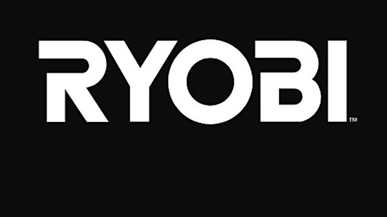 Ryobi logo in black and white