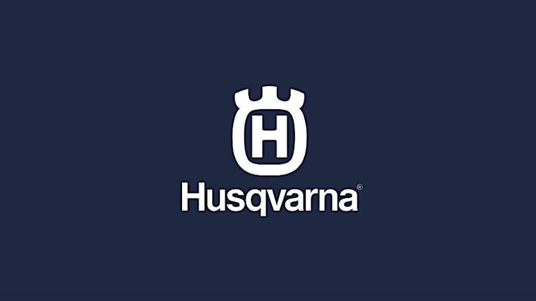 Husqvarna logo in blue and white