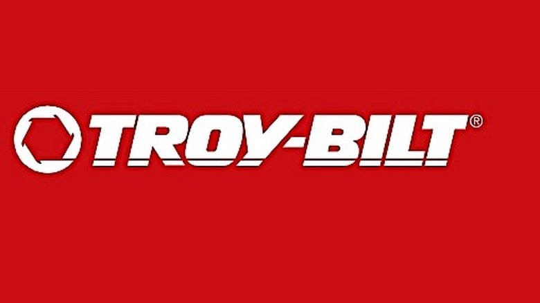 Troy-Bilt logo in red and white