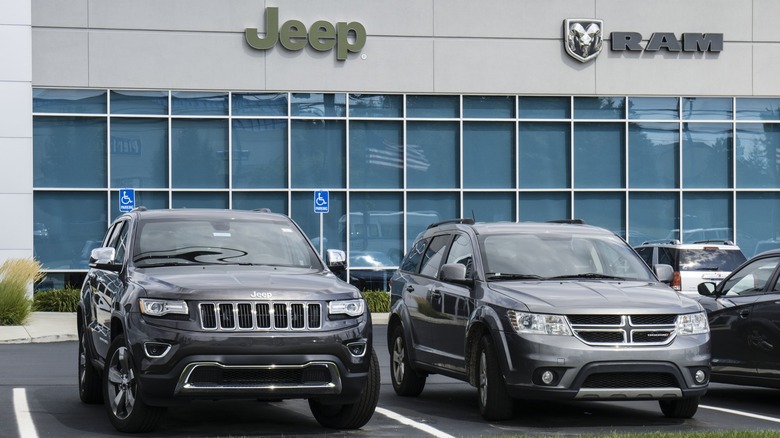 Jeep and RAM dealerships side-by-side