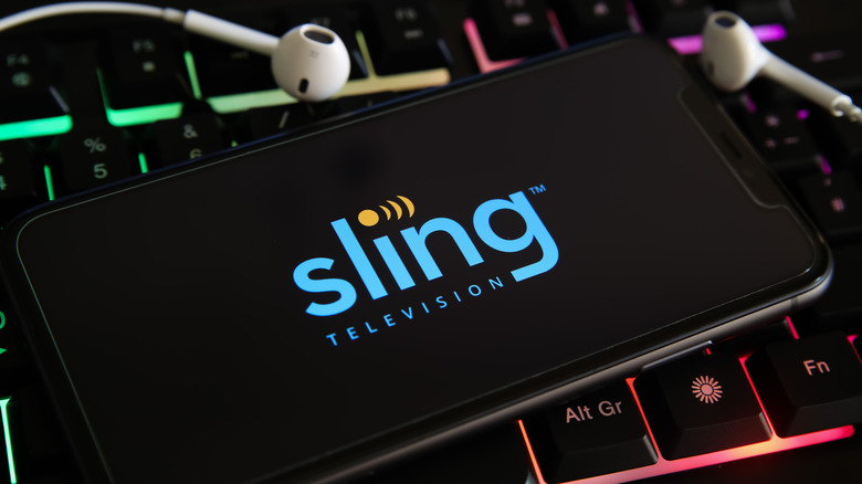 Smartphone with Sling TV logo