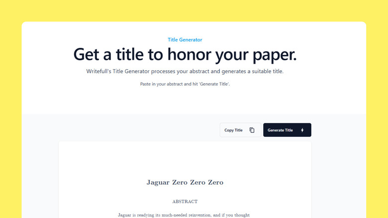 Using the Writefull Title Generator tool in Chrome browser