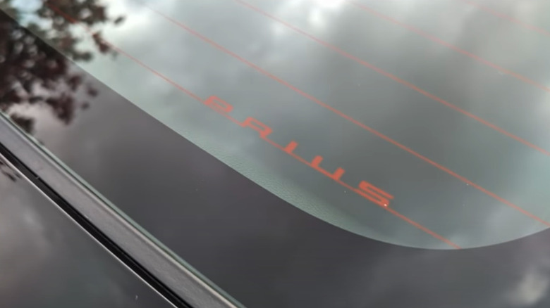 Prius badging in heat coils on rear defroster