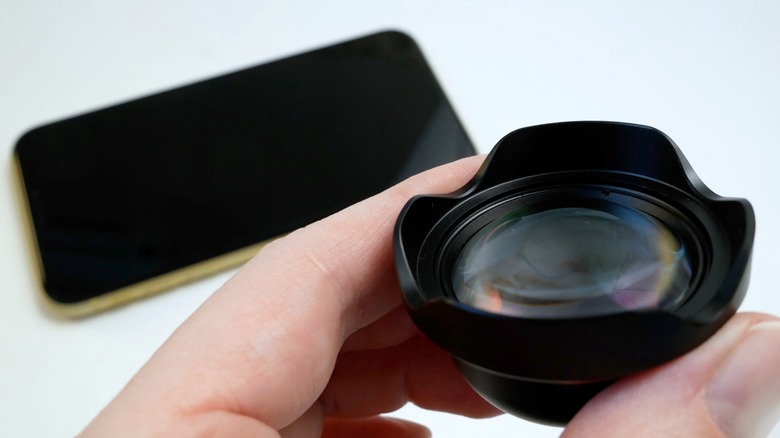 Smartphone with external lens