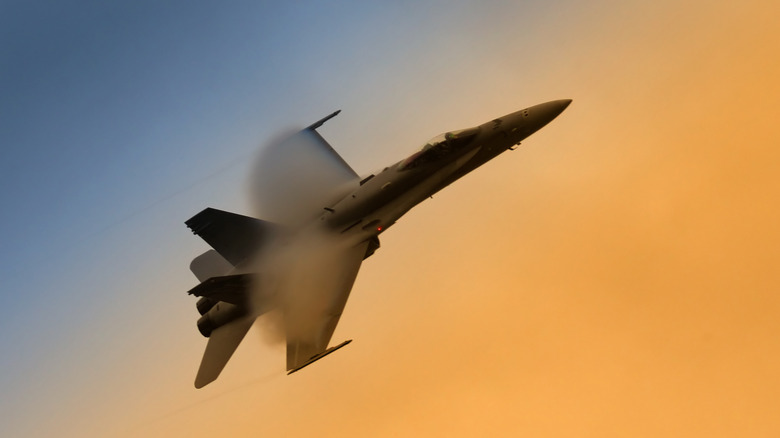 Supersonic flight at twilight