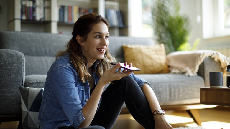 Woman speaking phone