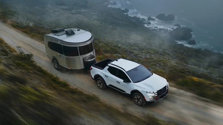 2024 Hyundai Santa Cruz Towing Small Travel Trailer