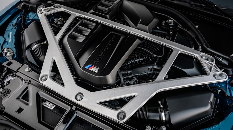 S58 Engine under hood of 2025 BMW M3 CS Touring