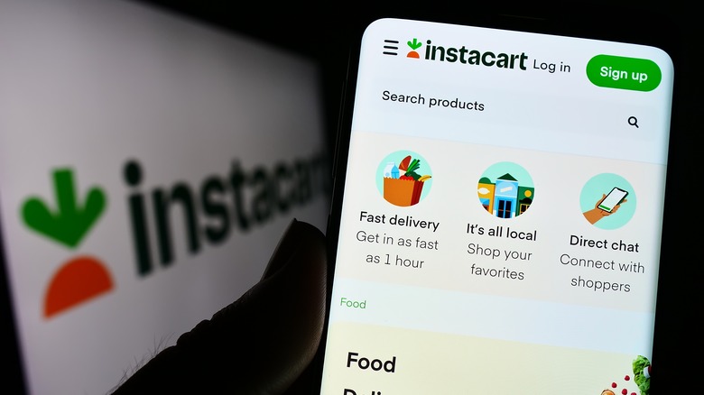 Instacart app open on a smartphone