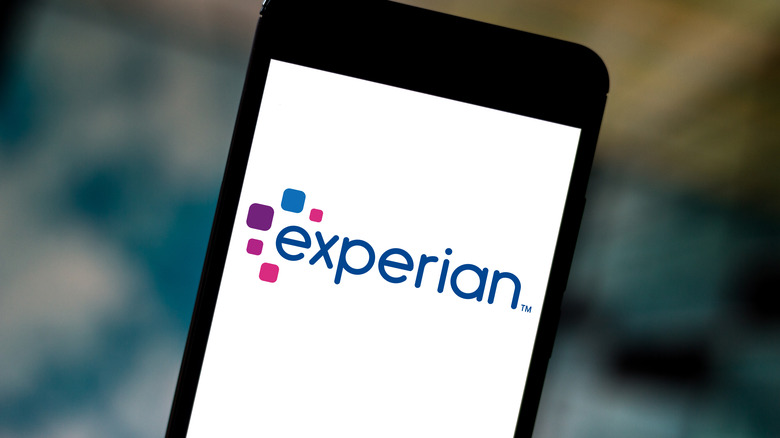 Experian logo on smartphone