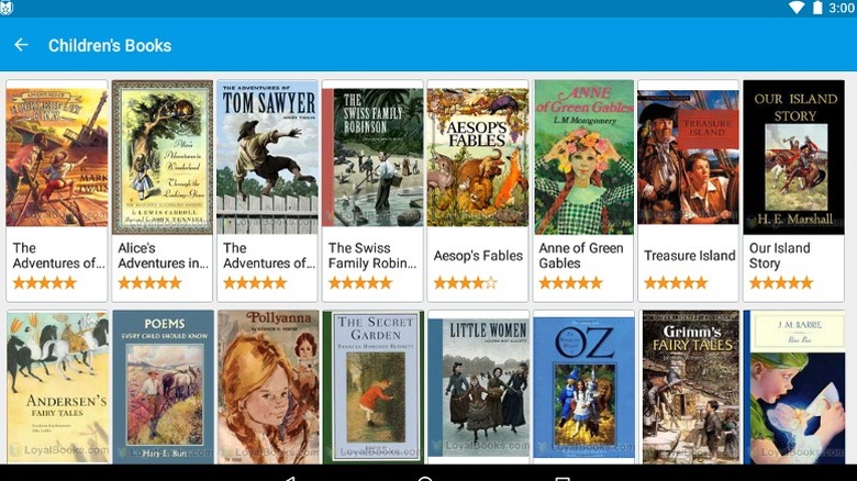 Screenshot of Loyal Books UI