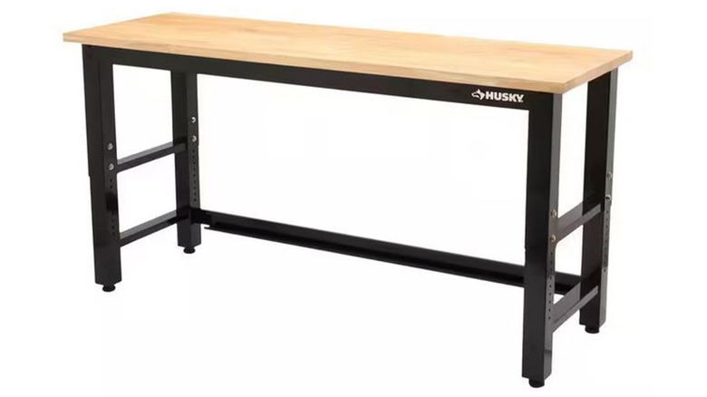 black Husky wood top workbench