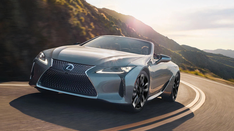 Lexus SC 500 convertible on road