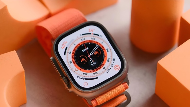 Apple Watch Ultra 2 smart watch in orange