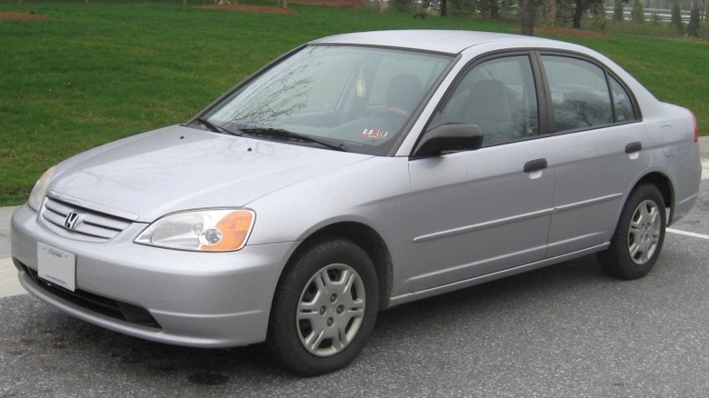 2001-2003 Honda Civic sedan parked inside College Park in Maryland