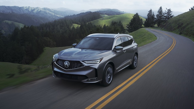 The 2024 Acura MDX on the road