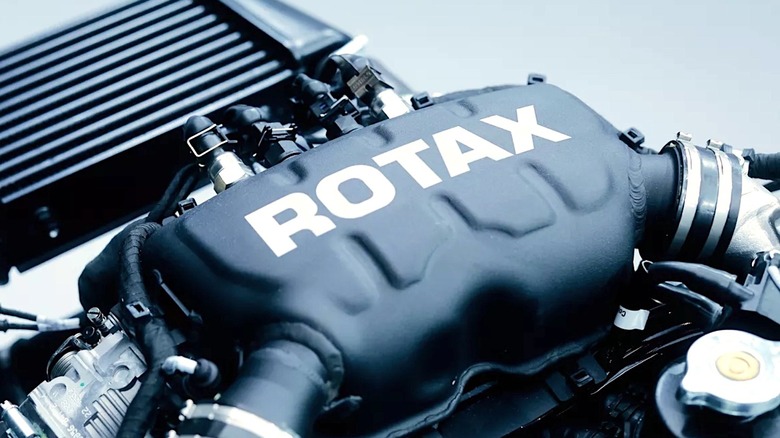 Rotax logo on an engine