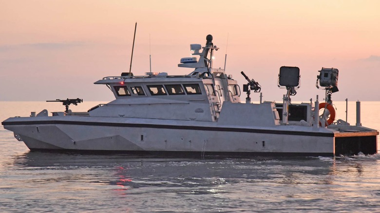 Metal Shark's Defiant-class patrol boat on the water.