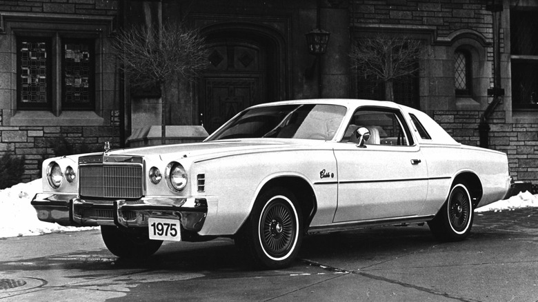 1975 Chrysler Cordoba black and white