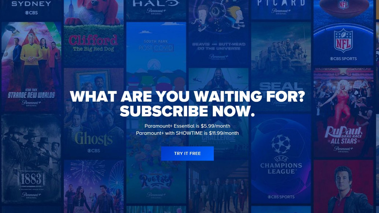 Paramount plus subscribe banner