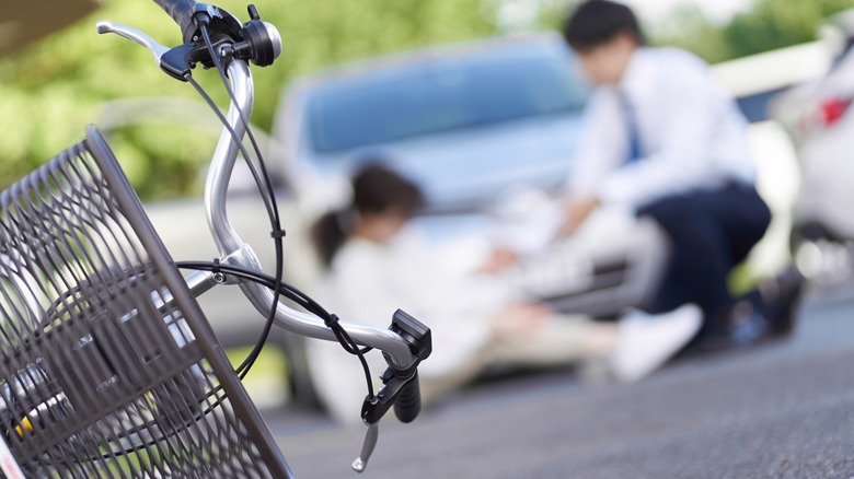 Cyclist knocked down