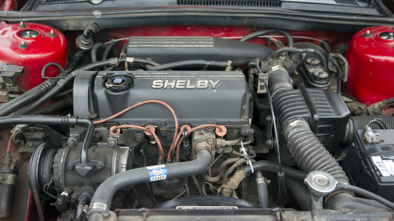 Dodge Lancer Shelby engine bay