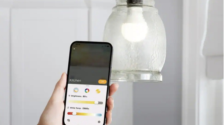 Smart light bulb with phone app