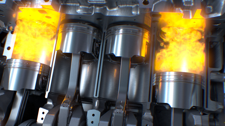 Illustration of engine combustion