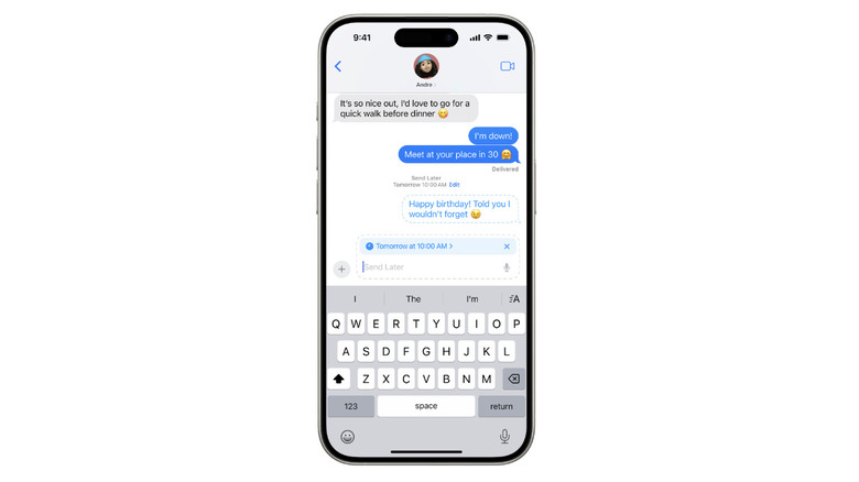 Message scheduling on iPhone