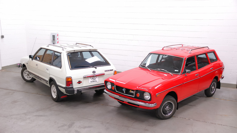 Subaru DL/GL wagon in garage