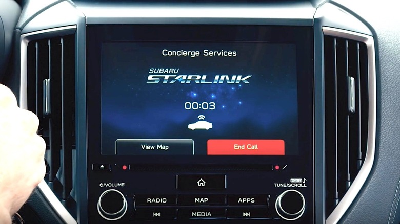 Subaru Concierge display working on in-dash touch screen