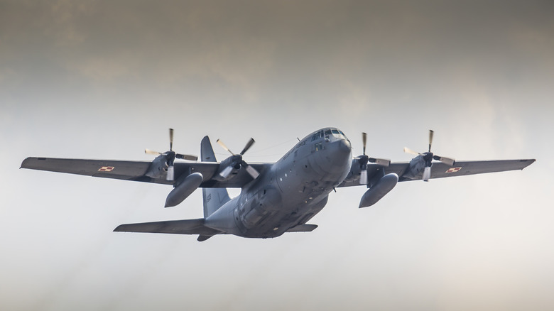 C-130 Hercules flying