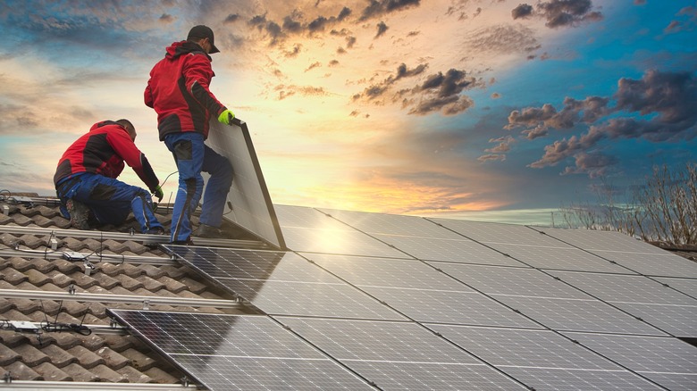 installing solar panels on roof