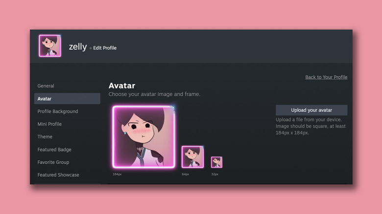 changing profile photo on Steam