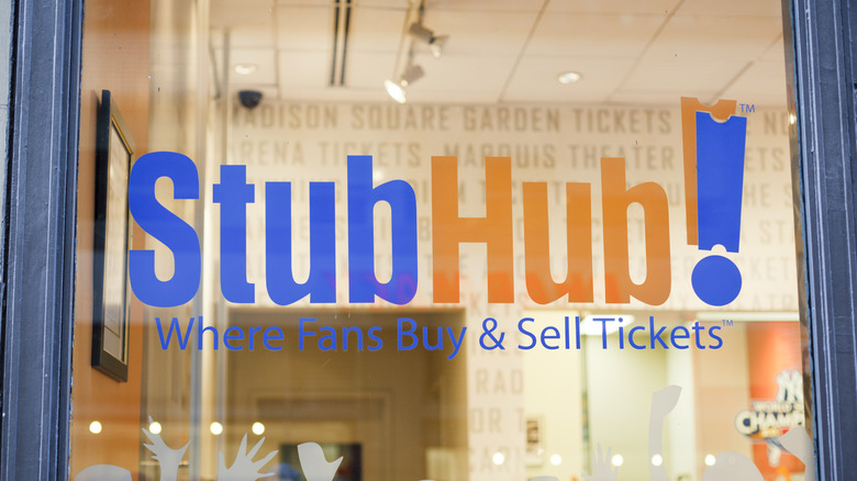 StubHub sign window