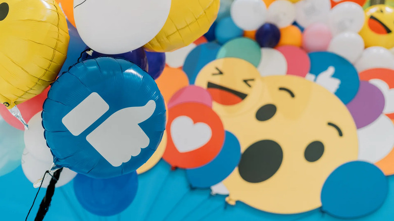 Facebook reaction balloons