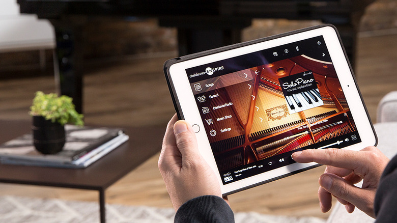 Yamaha Disklavier app on tablet