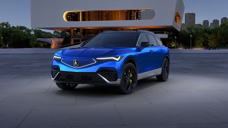 The 2024 Acura ZDX Type S In blue color with silver accents