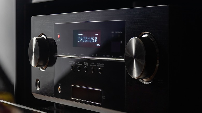 AV receiver close-up